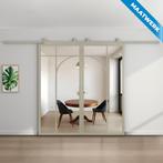 Dubbele stalen Schuifdeuren Kiezelgrijs 5 Vlaks rond Maatwer, Doe-het-zelf en Verbouw, Nieuw, Metaal