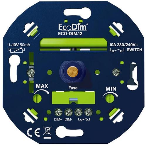 EcoDim - LED Dimmer - ECO-DIM.12 - Inbouw - Enkel Knop -, Doe-het-zelf en Verbouw, Elektra en Kabels, Nieuw, Ophalen of Verzenden