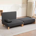 Slaapbank Seinlus 1-zits 81x88x68 cm donkergrijs [en.casa], Verzenden, Nieuw
