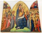 Italienische Schule (XIX) - Triptychon - Maria mit Kind,, Antiek en Kunst