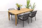 4 Seasons Calpi - Antraciet/Liam tuinset - 180x100 cm., Tuin en Terras, Tuinsets en Loungesets, Verzenden, Nieuw, Hout, Tuinset