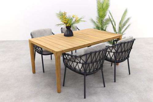 4 Seasons Calpi - Antraciet/Liam tuinset - 180x100 cm., Tuin en Terras, Tuinsets en Loungesets, Tuinset, Nieuw, Hout, Verzenden