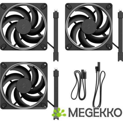 Fractal Design Momentum 14 RGB, 3-pack, Black, Computers en Software, Computerkoelers, Nieuw, Verzenden