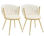 Set van 2 Draaibare Velvet Eetkamerstoelen –Comfort en Desig, Huis en Inrichting, Stoelen, Verzenden, Nieuw