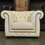 Cresswell fauteuil leer French White, Huis en Inrichting, Fauteuils, Nieuw, Leer