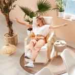 2dekans | tectake - Schommelstoel Onda fauteuil -, Huis en Inrichting, Stoelen, Ophalen of Verzenden, Zo goed als nieuw, Grijs