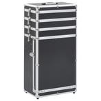 vidaXL Make-up trolley aluminium zwart, Verzenden, Nieuw, Zwart