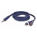 DAP Audio Kabel - 6.35mm Jack (m) naar 2x RCA - 1.5m - Blauw, Verzenden, Nieuw