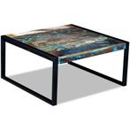 vidaXL Salontafel 80x80x40 cm massief gerecycled hout, 50 tot 100 cm, Verzenden, Nieuw, 50 tot 100 cm