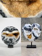 Geen reserveprijs - Prachtig paar quartz zebra kristallen.