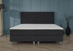 ACTIE! Boxspring Sevilla 180 200 Zwart, Huis en Inrichting, Verzenden, Zwart, 180 cm, 200 cm