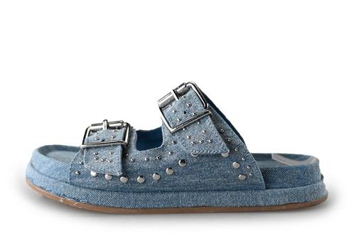 Nelson Slippers in maat 37 Blauw | 10% extra korting, Kleding | Dames, Schoenen, Blauw, Zo goed als nieuw, Slippers, Verzenden