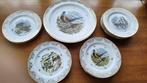 Giraud Limoges - Dessertservies - décor chasse - Porselein, Antiek en Kunst