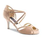 Ornella Dames Dansschoenen Glimmend Beige Suede, Verzenden, Nieuw