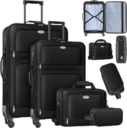 KESSER® Reiskofferset - 4-delig - Trolley - Kofferset - Zwar, Hobby en Vrije tijd, Overige Hobby en Vrije tijd, Nieuw, Verzenden