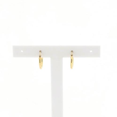 18 Krt. Gouden oorringen | Ø 14 mm (oorbellen) (oorbellen), Sieraden, Tassen en Uiterlijk, Oorbellen, Overige kleuren, Gebruikt