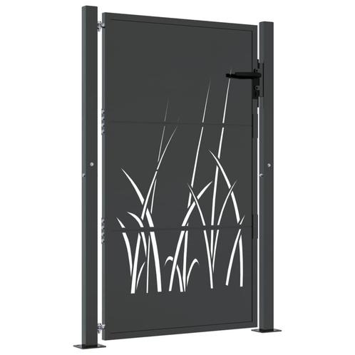 Poort 105x130 Antraciet - Retourdeal - Tuin Makeover? 41%, Tuin en Terras, Tuinhekken en Hekwerk, Met poort, Nieuw, IJzer, Tuinhek