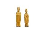 Sui-dynastie Terracotta Zeldzaam geglazuurd paar hofbeelden