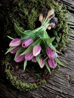 ! Actie ! Bos van 12 levensechte tulpen met bolletjes, Huis en Inrichting, Woonaccessoires | Kunstplanten en Kunstbloemen, Verzenden