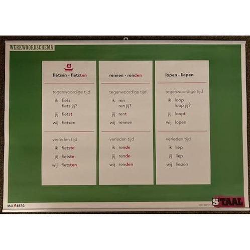 STaal Poster Werkwoordschema groep 6, 7 en 8, Boeken, Schoolboeken, Nieuw, Verzenden