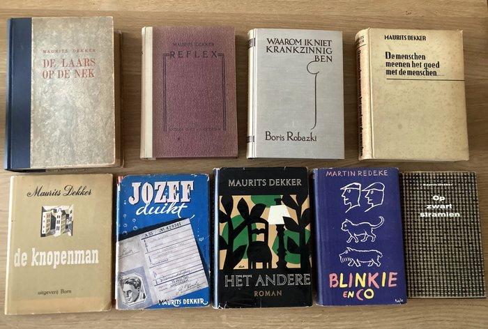 Maurits Dekker - Lot met 9 boeken - 1929-1957, Antiek en Kunst, Antiek | Boeken en Bijbels