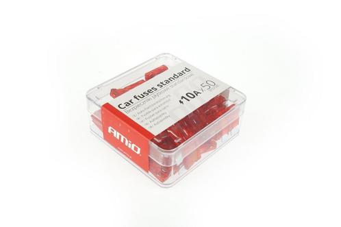 Steekzekering 10A - Doos 50 stuks, Auto diversen, Auto-accessoires, Nieuw, Ophalen of Verzenden