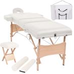 vidaXL Massagetafel- en krukset inklapbaar 3 zones 10 cm dik, Verzenden, Nieuw