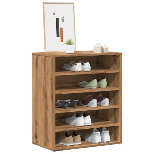 vidaXL Schoenenkast 60x35x70 cm bewerkt hout artisanaal, Huis en Inrichting, Kasten | Schoenenrekken, Nieuw, Verzenden