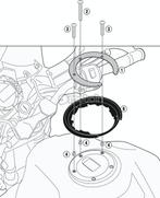 Kawasaki Z750 GIVI BF52 Tanklock adapter, Motoren, Nieuw