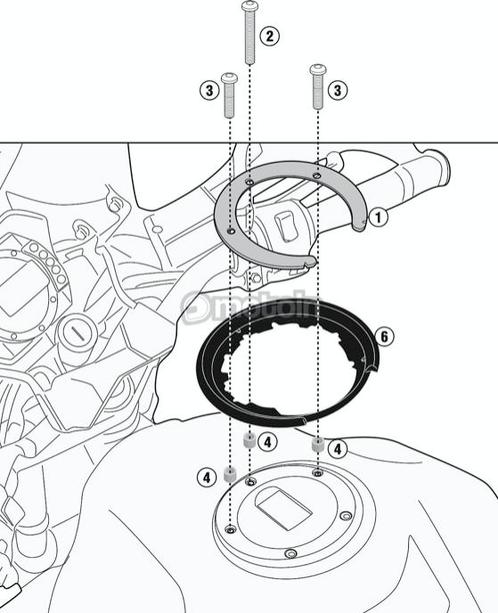 Kawasaki Z750 GIVI BF52 Tanklock adapter, Motoren, Onderdelen | Kawasaki, Ophalen of Verzenden