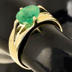 Ring - 14 karaat Geel goud Smaragd, Sieraden, Tassen en Uiterlijk, Ringen, Nieuw