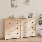vidaXL Dressoir 140x35x80 cm massief grenenhout, Huis en Inrichting, Kasten | Dressoirs, 100 tot 150 cm, Verzenden, Nieuw, Grenenhout