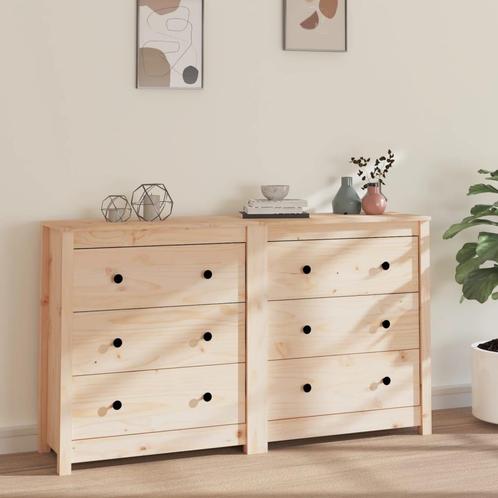 vidaXL Dressoir 140x35x80 cm massief grenenhout, Huis en Inrichting, Kasten | Dressoirs, 25 tot 50 cm, Nieuw, 100 tot 150 cm, Grenenhout