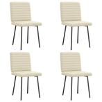 vidaXL Eetkamerstoelen 4 st kunstleer crèmekleurig, Huis en Inrichting, Stoelen, Verzenden, Nieuw