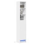 vidaXL Dressoir met LED 36x32,5x200 cm bewerkt hout wit, Minder dan 50 cm, Verzenden, Nieuw, 25 tot 50 cm