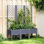 vidaXL Plantenbak met latwerk 120x40x142 cm polypropeen, Tuin en Terras, Bloembakken en Plantenbakken, Verzenden, Nieuw, Kunststof