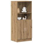 vidaXL Keukenkast 57x41,5x131,5 cm bewerkt hout artisanaal, Huis en Inrichting, Keuken | Keukenelementen, Verzenden, Nieuw, Bruin