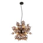 Hanglamp UDO 55cm 6-lichts Zwart, Smoked, Nieuw, Ophalen of Verzenden, Metaal
