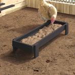 vidaXL Kippen voederbak Zwart 80 x 28 x 13.5 cm Koudgewalst, Dieren en Toebehoren, Verzenden, Nieuw