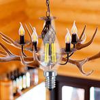 Voordeelpak 10x LED Lamp E14 Kaars Filament Gebogen Flame, Led-lamp, Soft of Flame, E14 (klein), Nieuw