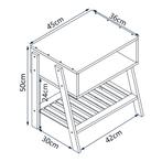 [en.casa] Bijzettafel Håbo 50x45x36 cm bamboe, Huis en Inrichting, Tafels | Bijzettafels, Verzenden, Nieuw