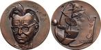 Cu-medaille 1995 medaille von Viktor Huster 1955 Baden-baden, Postzegels en Munten, Penningen en Medailles, Verzenden