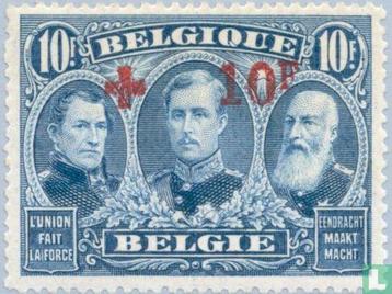 België - Diverse onderwerpen, met opdruk - 1918 (postzegels beschikbaar voor biedingen