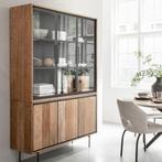 *WOONWINKEL* DTP Home Metropole Teak Buffetkast Met Zwarte B, Huis en Inrichting, Kasten | Wandmeubels, Verzenden, Nieuw