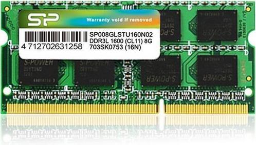 Silicon Power 8GB 204 pin DDR3L SO-DIMM 1600 MHz, Computers en Software, RAM geheugen, Nieuw, Ophalen of Verzenden