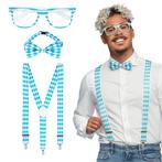 Wit Blauwe Accessoireset 3 delig, Verzenden, Nieuw