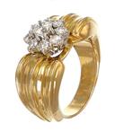 Ring Geel goud, Witgoud, Diamanten 1,20 ct Diamant