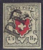 Zwitserland 1850 - Orts Post, zeer mooi gerande en, Gestempeld
