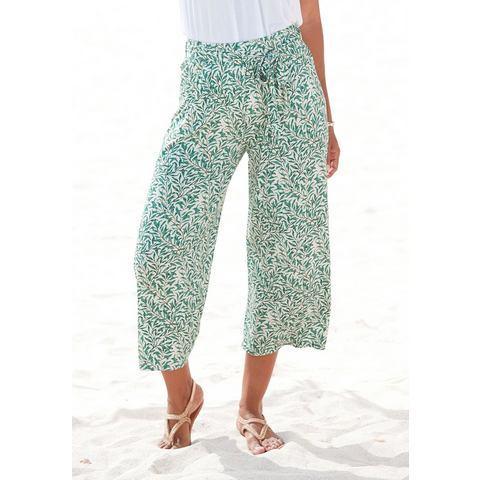 Beachtime Culotte met bladprint en striklint, luchtige, Kleding | Dames, Broeken en Pantalons, Nieuw, Verzenden