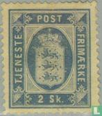 Denemarken - Rijkswapen (Skilling) - 1871, Postzegels en Munten, Postzegels | Europa | Scandinavië, Verzenden, Gestempeld